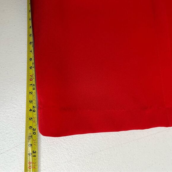 NWT Ashley Stewart Pintuck Wide Leg Red Palazzo Pants High Rise Pockets Women 18 - Picture 12 of 14